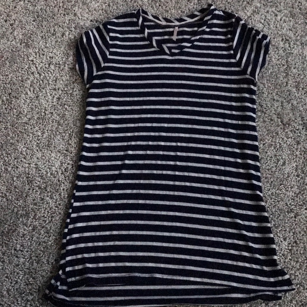 Girls Navy Blue Fitted Tee